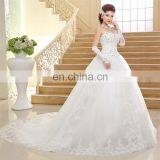 HS1623 2017 Lace Strapless Wedding Dress With Long Train Bridal Ball Gown thumbnail-3