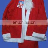 2014 hot selling fashion flannel christmas costume santa costume
