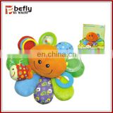 Multicolor flower baby rattle toys plush