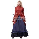 Belle Poque Retro Vintage Steampunk Victorian Edwardian Downton Abbey Long Maxi Dress BP000365-1 thumbnail-1