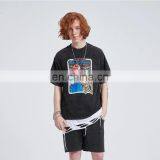 DiZNEW Wholesale Bulk High Quality Mens Hip Hop Acid Wash Oversize T-shirt thumbnail-3