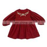 6680 Children Clothing Spring Casual Dress Chinese Style Embroidered Dress