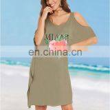 2019 сексуальные бадани с открытыми плечами для купальников. Легкие летние платья с принтом букв, в стиле Майами. Бадани для женщин на пляж thumbnail-4