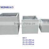 Glossy Light Cement Planters | S0204814/3 thumbnail-1
