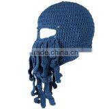 2014 Handmade Knitted Crochet Beard Hat Bicycle Mask Cap Octopus Cool Black SP055 thumbnail-6