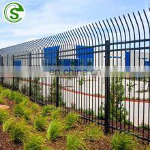 6 feet high steel tubular bend top fence for river