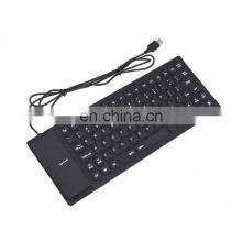 New 85-Keys USB Mini Keyboard USB SMALL Flexible Silicone USB Keyboard For Laptop Black