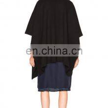 Ladies Front Drop Wool Pashmina Ponchos thumbnail-4