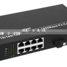 Gigabit Fiber Media Converter 10/100/1000M 2 Fiber Port +8RJ45 Port 2PO and 8LAN Port thumbnail-5