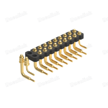 Dnenlink 2.0mm Pitch Double Row H1.27mm Right Angle DIP Male Pogo Pin Connector for PCB thumbnail-2
