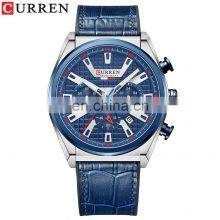 CURREN 8392 Men Quartz Wristwatches Fashion Luxury Chronograph Watches With Leather Casual Sport men Wristwatch