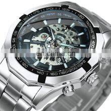 Forsining 340 Men Military Automatic Self-Wind Custom Logo Watch Stainless Steel Hollow Out Wristwatches Automatic Watch