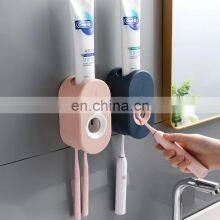 Adhesive Automatic Toothpaste Squeezer Set, Wall-mounted Toothpaste Holder Rack Wall Suction Toothpaste Squeezer
