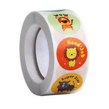 500pcs/roll Stickers School Encouraging Stickers Children Inspirational Kindergarten Primary School Little Cute Animal Labels thumbnail-5