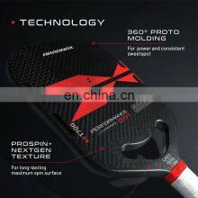 Custom Rough Surface T700 Carbon Thermoformed Pickleball Paddle Red Smile Bilateral Model Get USAPA Approved thumbnail-2