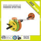 adjustable color rubber coated barbell