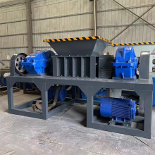 Triturador de Eixos Duplos para Reciclagem de Resíduos Industriais, Filme de Plástico e Plástico Duro