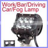 18W 4 Inch 6 X 3W IP67 Waterproof TRUCK/BOAT/JEEP/SUV LED Work Light Bar thumbnail-1