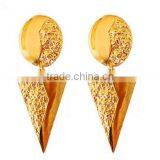 Gold Color Women Long ChainTriangle Punk Designer Dangle Earring Brand Fashion Jewellery New Earrings 2015 thumbnail-1