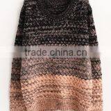 Gradual Blending Loose Round Neck Sweater Hedging Women Pullover thumbnail-2