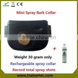 Smallest rechargeable anti dog spray collar