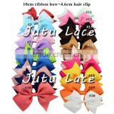 Wholesale Baby Girls Boutique Grosgrain Ribbon Colorful Hair Bow Clips - Children Hair Clips With Bowknot - 40colors for Choose Quality Choice thumbnail-2