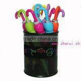 Plastic Umbrella Shaped Ball Point Pen With Hang Tag thumbnail-1