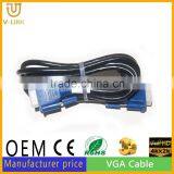 High quality computer metal VGA cable, 3+5 type, 15 pin