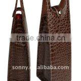 Leather Wine Bottle Carrier Bag