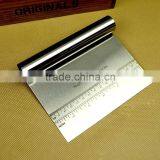 Stainless Steel Pizza Dough Scraper Cutter Kitchen Flour Pastry Cake Tool Scale thumbnail-2