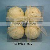 Christmas Jute Ball Decoration