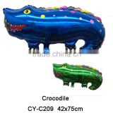 2016New Design Crocodile shaped foil balloon inflatable helium balloon