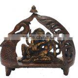 Brass Radha Krishna on Boat 9"