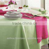 Pure Linen Table Cloth And Napkins with different colours