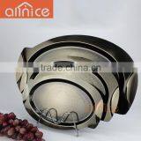 3pcs Oval Black Nickel Plating Metal Serving Tray Ss410 0.55mm Thickness Serving Tray thumbnail-6