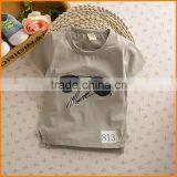 South Korea 2016 Summer New Korean Children T-shirt 100% Cotton T-shirt Embroidered Children Cotton Short Sleeved Glasses thumbnail-1