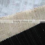 Stripe jacquard cotton fabric with metalllic
