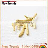 Wholesale Women Hair Accessories Jewelry Gold Plated Deer Antlers Hair Clips thumbnail-2