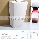 Rectangular vitreous china hand wash sink