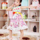 Fashion Dress for Baby Girl Cotton Dress With Belt Fashion Wholesale Spring Cotton Flower Baby Girl Dress thumbnail-3