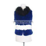 Rex Rabbit Fur Waistcoat With Raccoon Fur Collar KZ14101 thumbnail-1