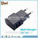Mini EU/US Plug Home Travel Dual Port AC USB Wall Charger for IPhone for Samsung thumbnail-4