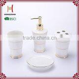 White New Carved Desgin Bathroom Accessories Sets thumbnail-1