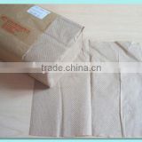 Brown cheap V-fold towel paper