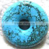 20mm African Turquoise Donut Shaped Pendant thumbnail-1