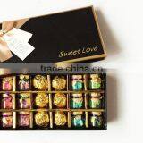 Hot Selling Good Quality Black 18 Insert Cup Paper Chocolate Box as Gift in Part for Girl Friend