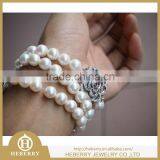 New Design Jewelry Pearl Bead Bracelet With 925 Sterling Silver Buckle for Wedding Gift thumbnail-2