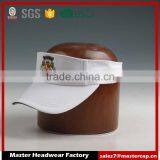 White Embroidery Visor Caps