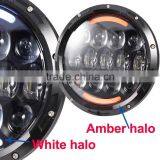 Super Bright 105w Jeep jk Led Headlights Tractor White Projector Bi-xenon Headlight for Motorcycle