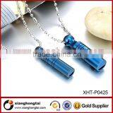 New Arrival Jewelry Stainless Steel Blue Whistle Necklace for Couples thumbnail-1